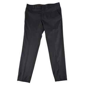 MooRER Verona Men's 52  Slim Fit Gray Virgin Wool Dress Pants Made in Italy